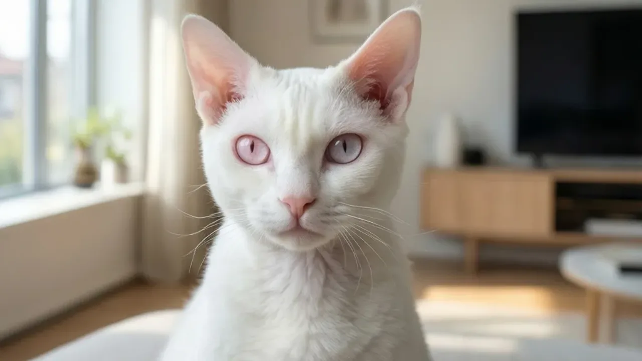 Albino-Katze: Pflege, UV-Schutz und gesundheitliche Besonderheiten