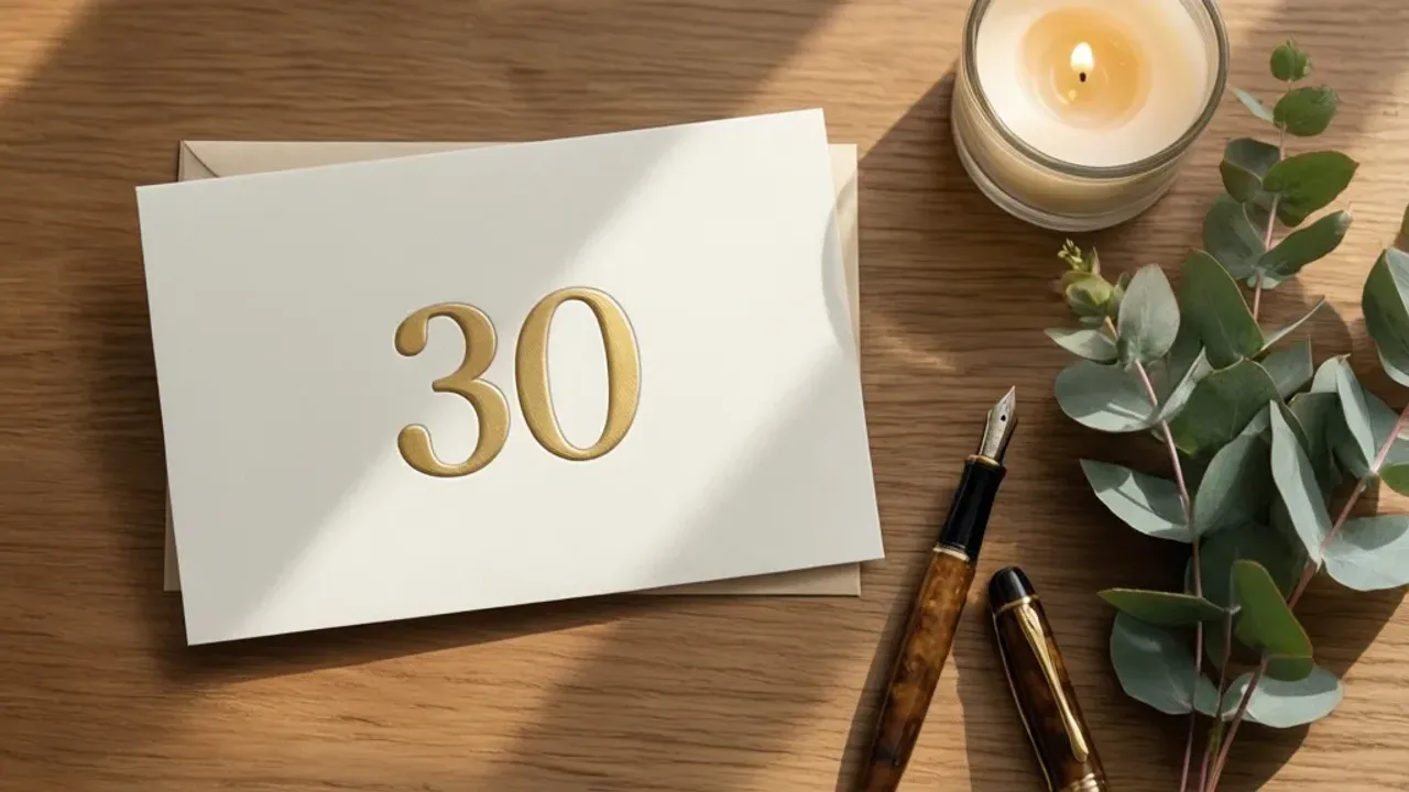 40 herzliche Geburtstagsgrüße zum 30. Geburtstag für Ihre Karte